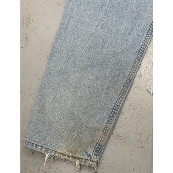 Vintage Levis 560 Jeans Blue Loose Fit Tapered Leg Made 90s Tag Size 38x34 - Picture 9 of 9